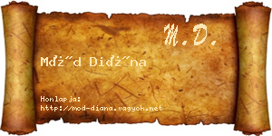 Mód Diána névjegykártya